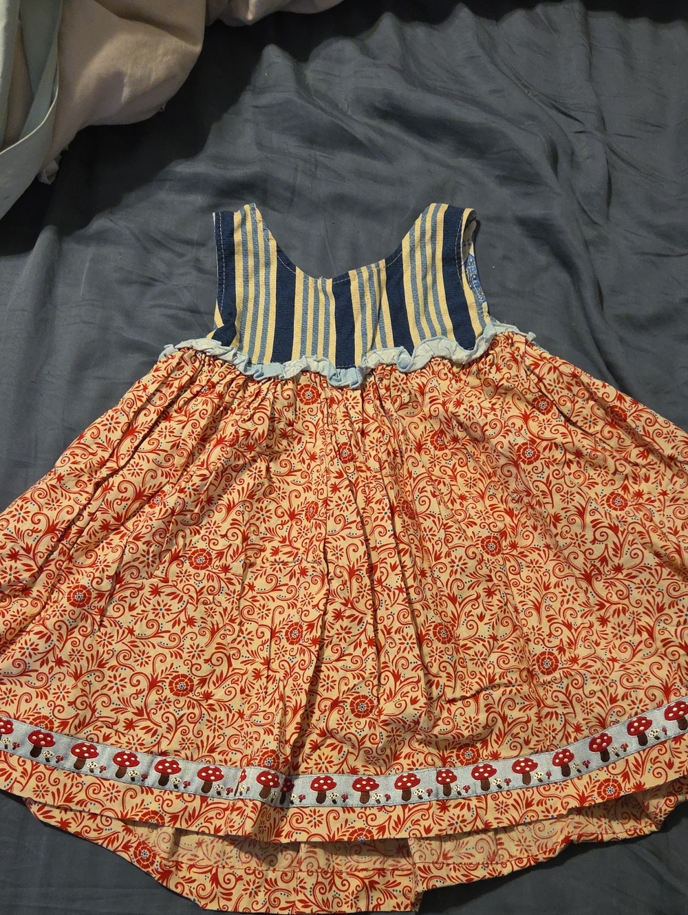 Matilda Jane Platinum Girls' Red Floral & Blue Striped Top